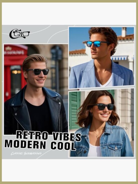 Retro Polarized Sunglasses Lightweight UV400 Protection Driving Fishing Golf